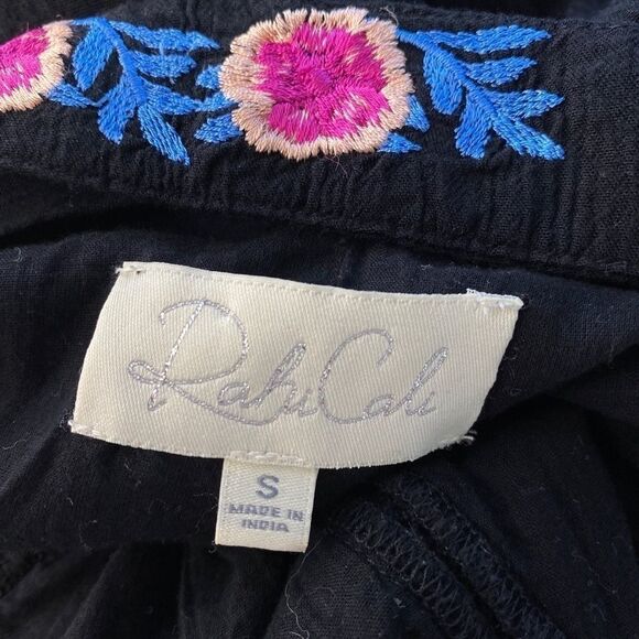Rahi Cali Dress Floral Embroidered womens size Small Black - Picture 7 of 12
